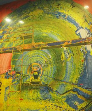 Plafond dans le métro de Naples -Italie