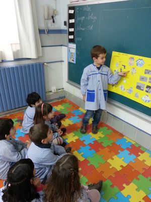 l'exposé des enfants
